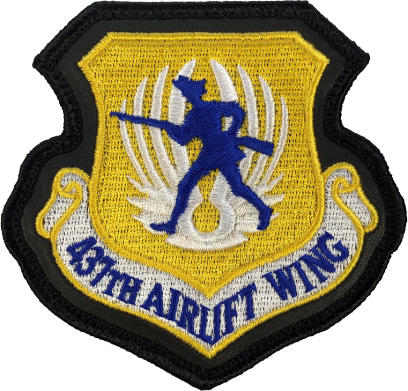 437 AW PU Black Border Patch