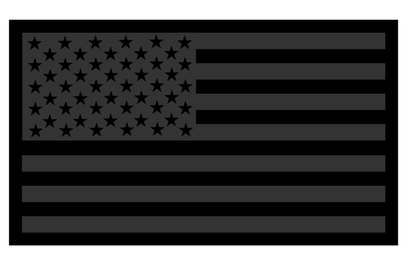 American Flag Black on Black Patch