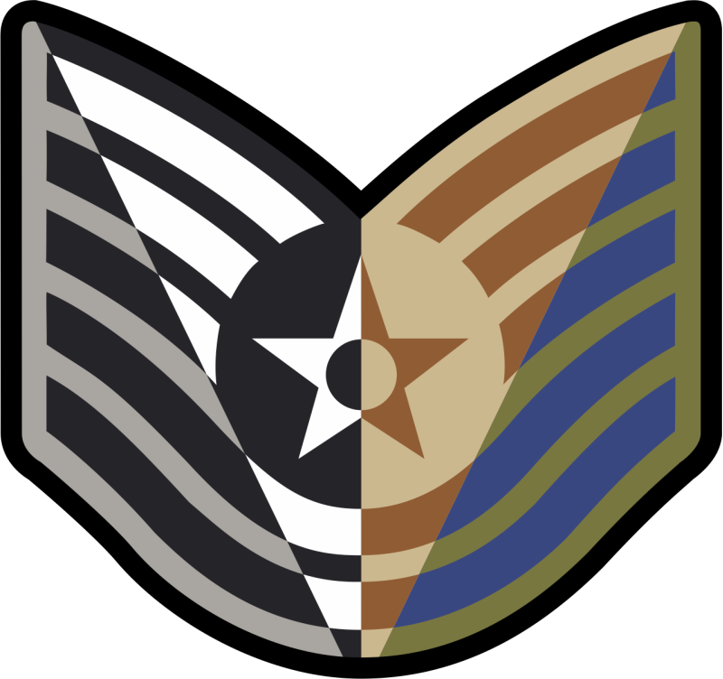 TSgt Stripes 4 Panel 4" ABU