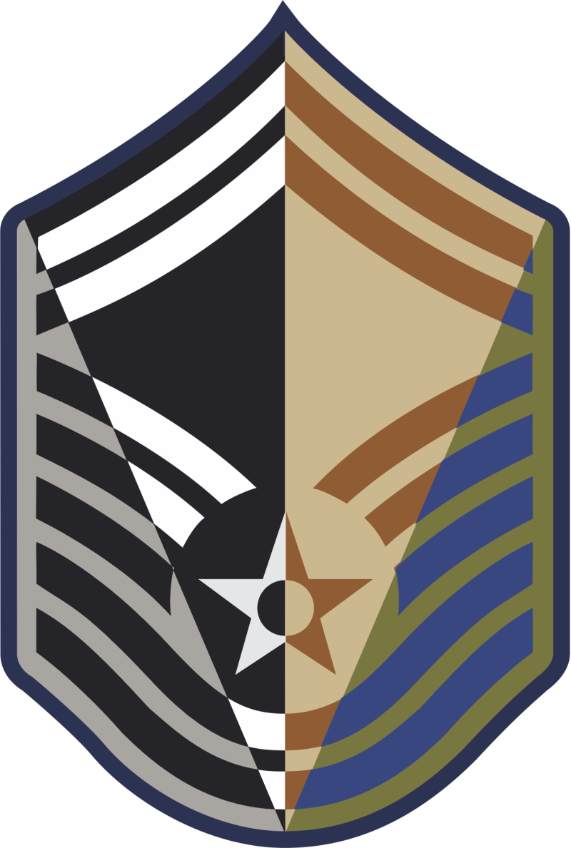 SMSgt Stripes 4-Panel 6 inch ABU Patch