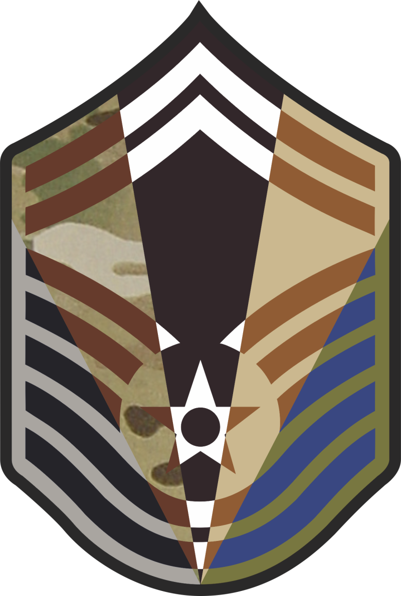 SMSgt Stripes 5-Panel  6 inch OCP Patch