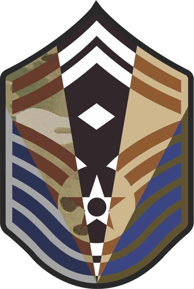 SMSGT Stripes 5 Panel  6 inch 1st Sgt Patch