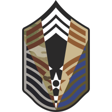 Image for CMSgt Stripes 5 Panel  7 inch Patch