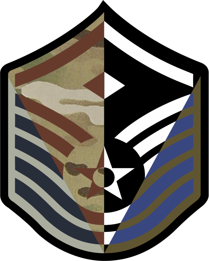 MSGT Stripes w/OCP 4 Panel 1st Sgt Patch