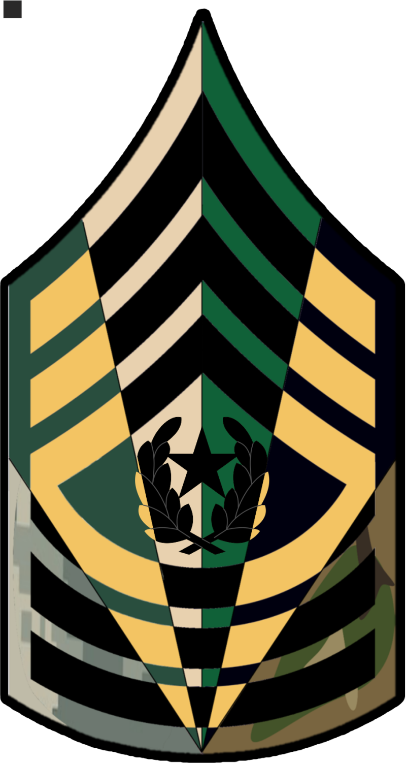 Army Command Sergeant Major Chevron 6 Panel Patch