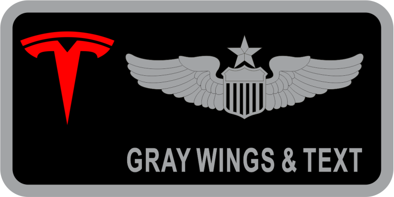 Tesla Logo Name Tag