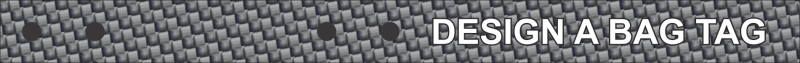 Black Gray Pattern Bag Tag