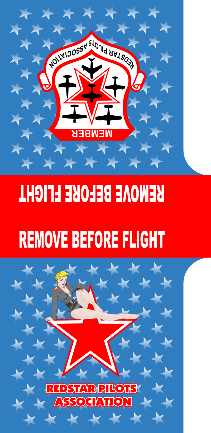 Red Star Pitot Tube Cover Russian Girl