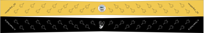 51 SQ Yellow & Black Tapered Flight Scarf