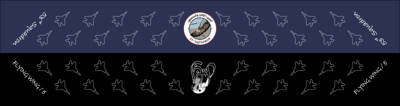 53 SQ Navy & Black Flight Scarf