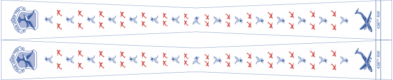436 AW Blue ACFT on Ends Flight Scarf  