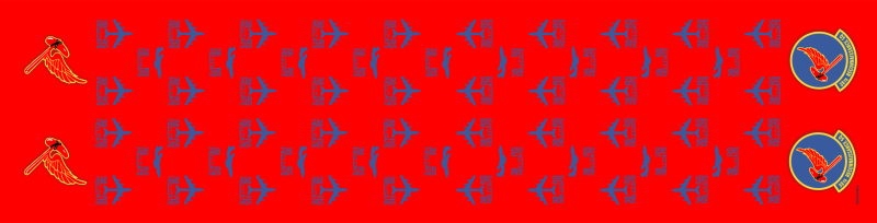 38 RS Red Background w/Blue Detail Flight Scarf