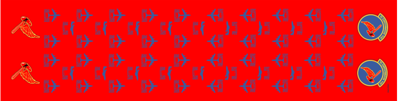 38 RS Red Background w/Blue Detail Flight Scarf