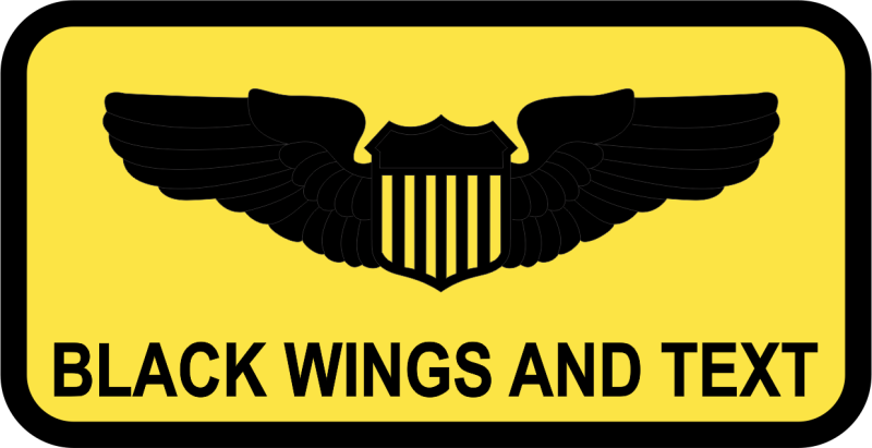 482 ATKS Black border Name Tag