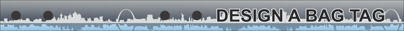 Gray Skyline Bag Tag