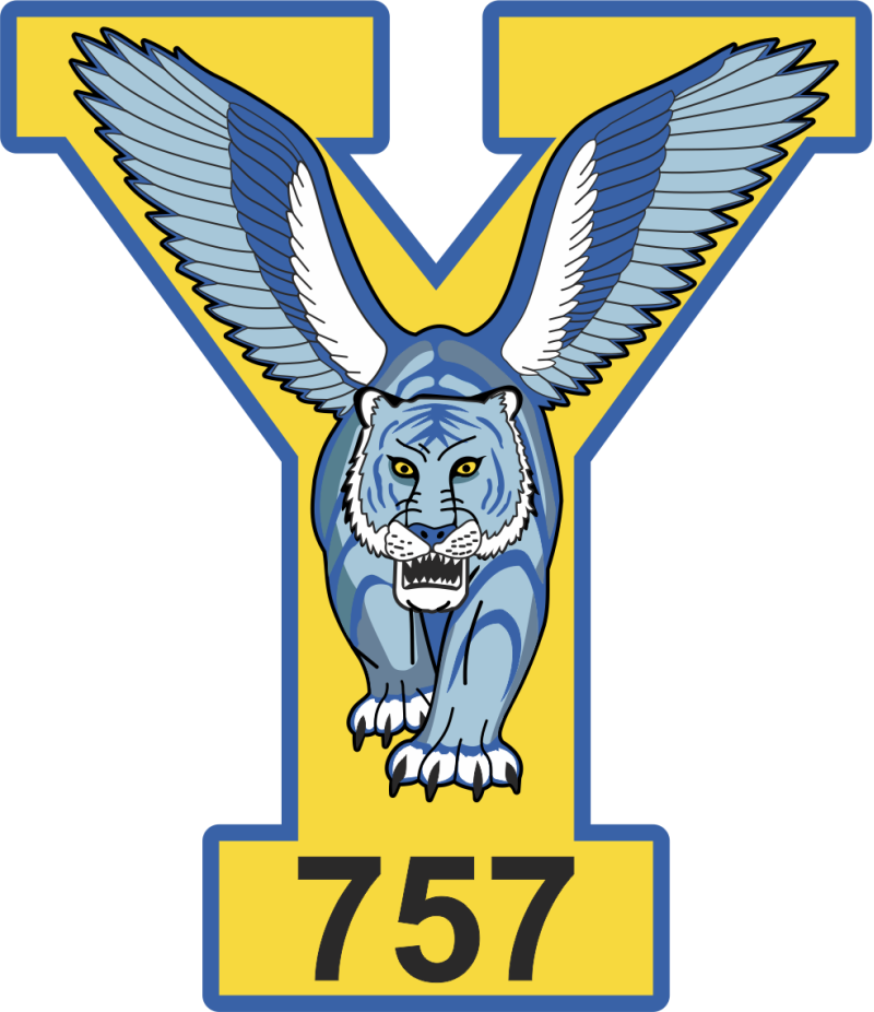 757 AS Y Sticker